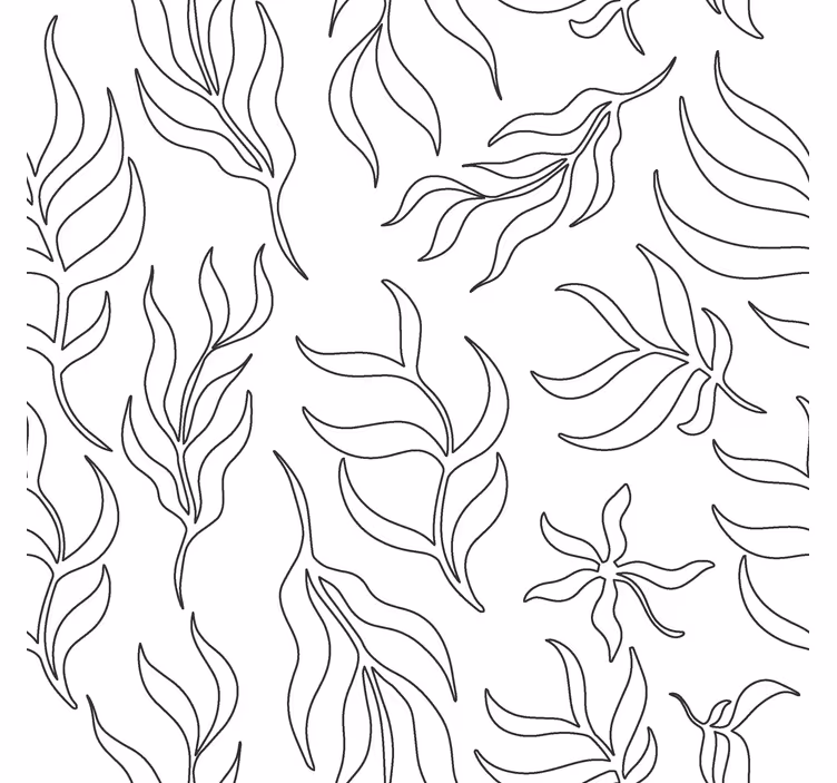 Rollo Fenster modern silhouette blumenmuster - TenStickers