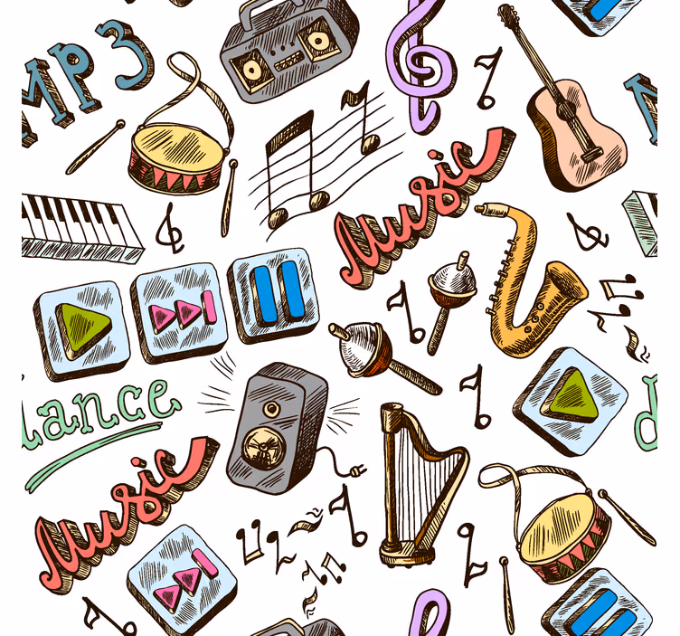 Rollo Fenster Spaß musikmuster - TenStickers