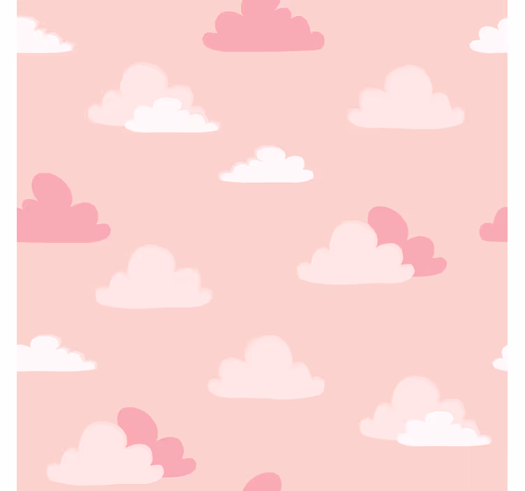 Rollo Fenster Wolkenmuster Rosa Weiß - TenStickers