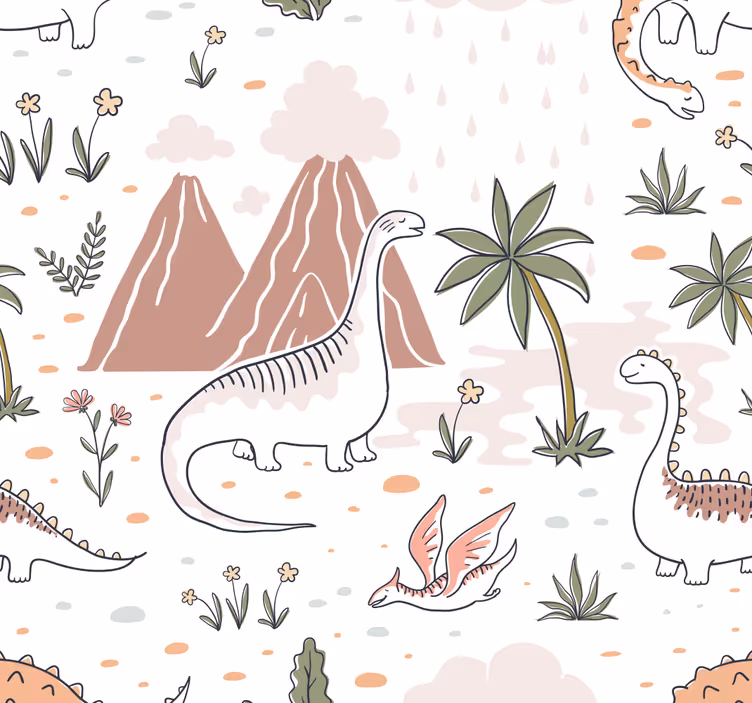 Rollo Fenster Dinosaurier nordischer Stil - TenStickers