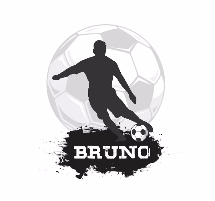 Rollo Fenster Fußball personalisierbarer Fußballspieler - TenStickers