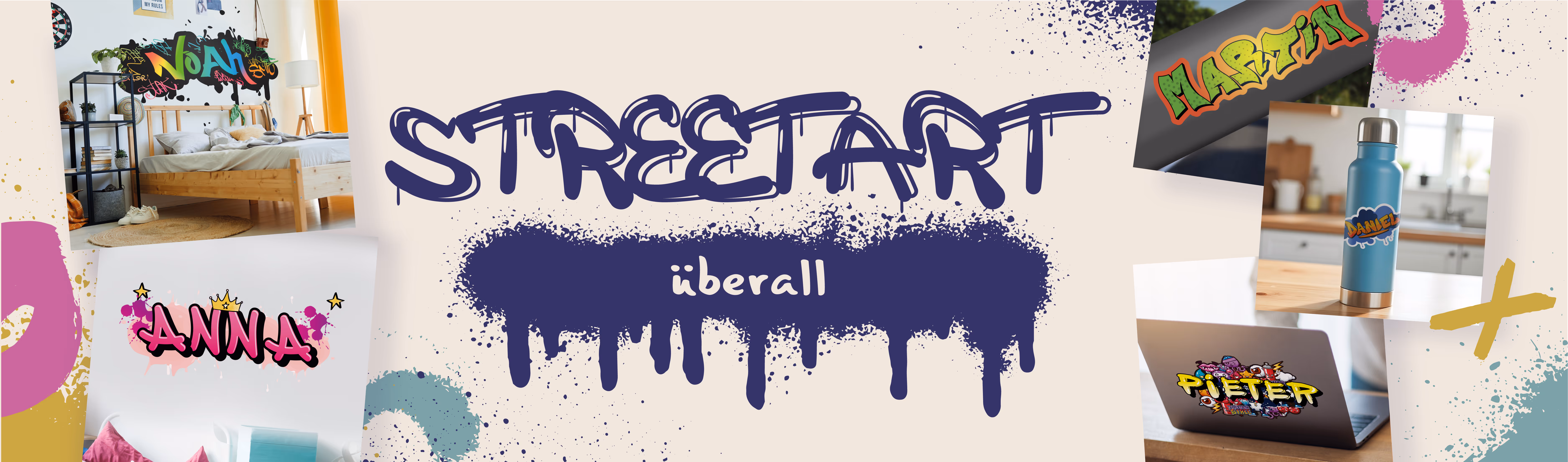 Personalisierte Graffiti-Wandtattoo: