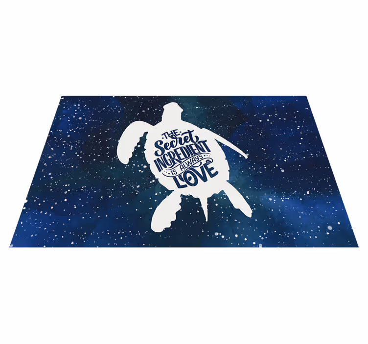 Tischset Text Schildkröte mit Galaxienmuster - TenStickers