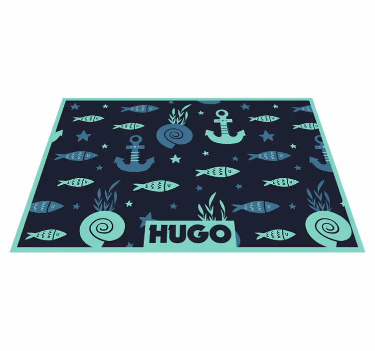 Tischset Fisch Fische und Anker unter dem Meer - TenStickers