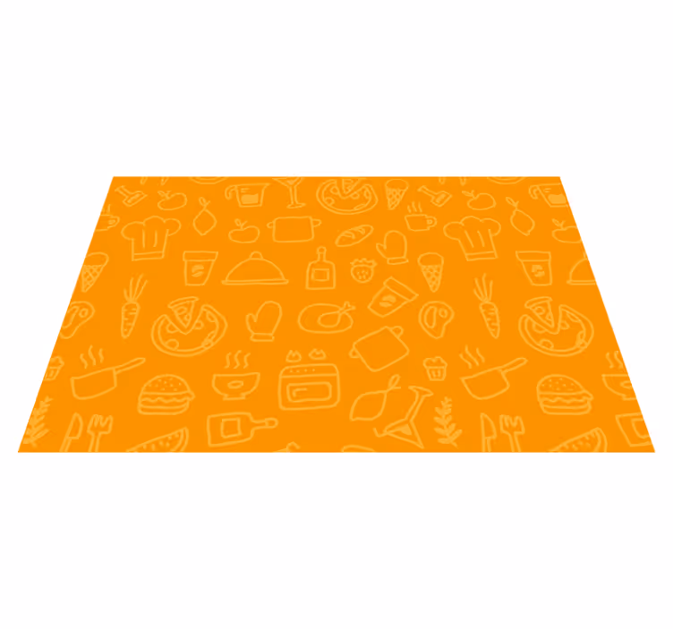 Tischsets originell mit küchen-icons-muster - TenStickers