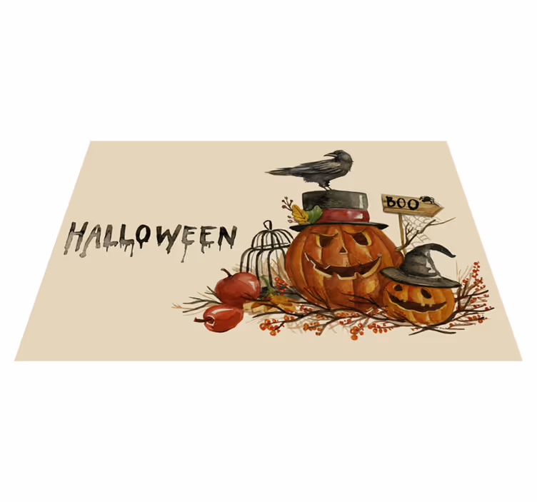 Tischset halloween festliches kürbisarrangement - TenStickers