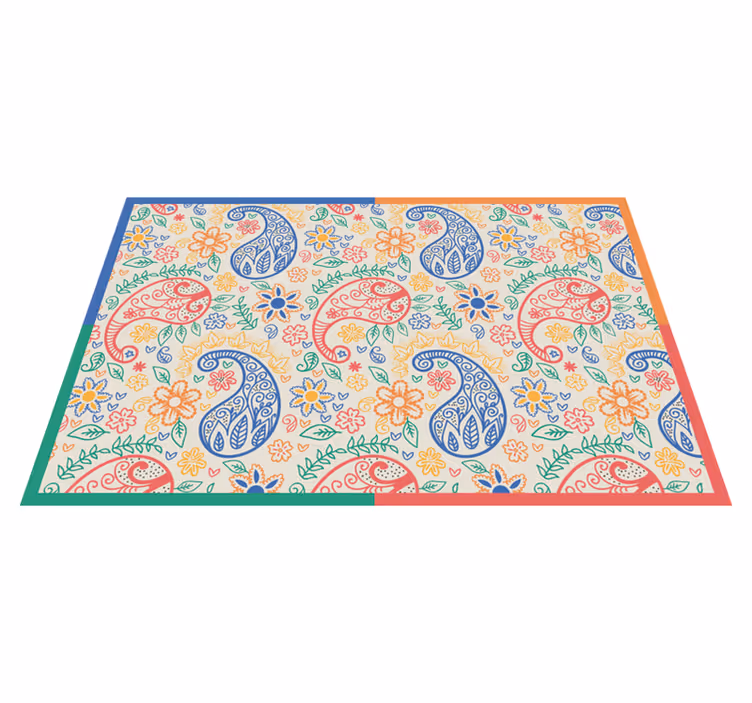 Tischset mit buntem paisleymuster - TenStickers