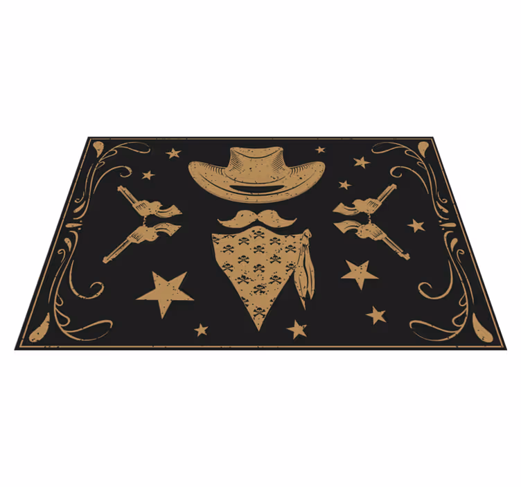 Tischsets originell im cowboy-stil - TenStickers