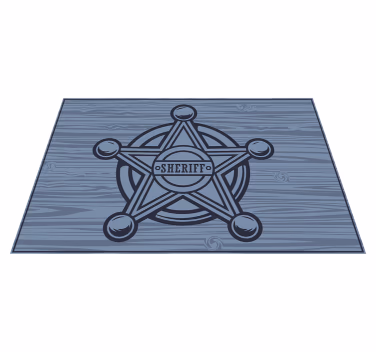 Tischset mit namen sheriffstern emblem - TenStickers