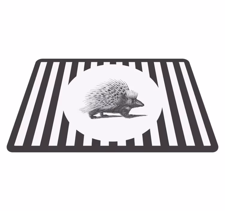 Tischsets originell mit stachelschwein silhouette - TenStickers