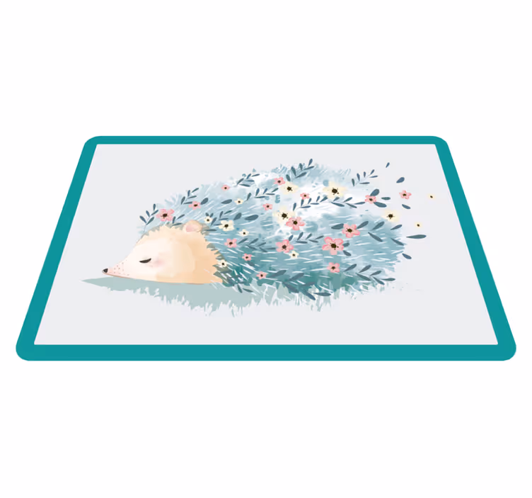 Tischset kinder mit süßer igelillustration - TenStickers