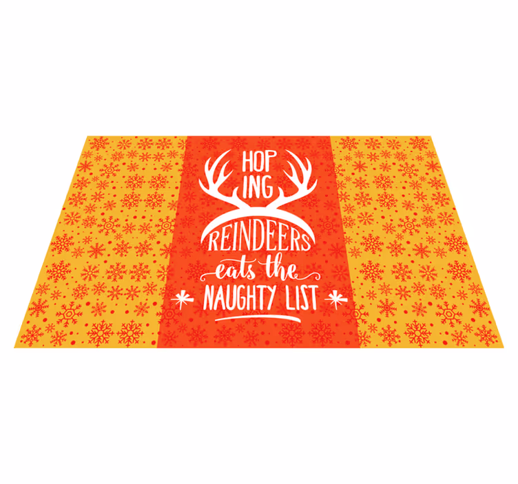 Tischset weihnachten mit rentiergeweih spruch - TenStickers
