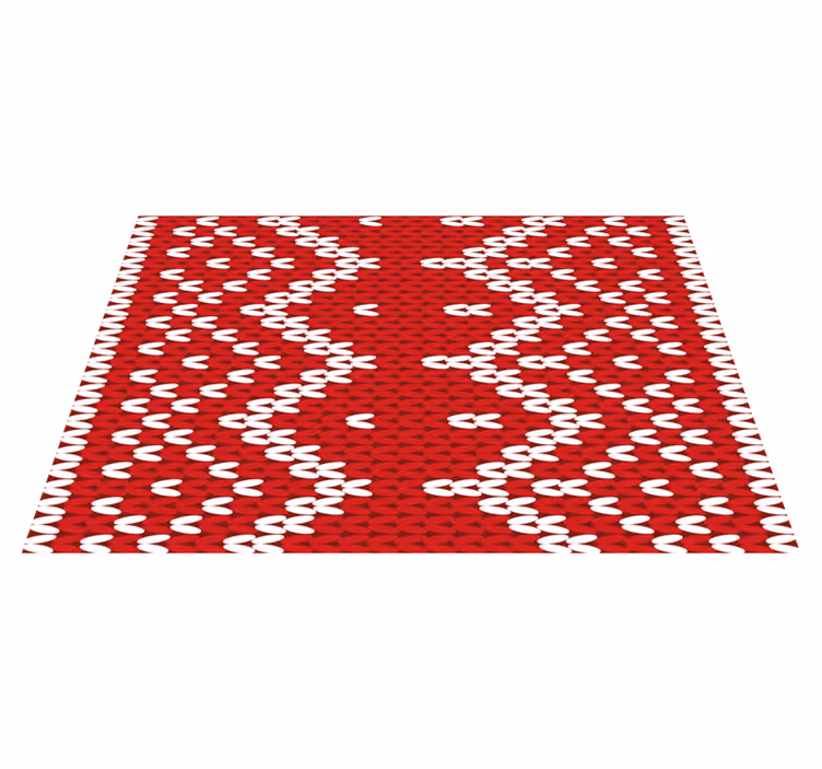 Tischset mit rotem geometrischem muster - TenStickers