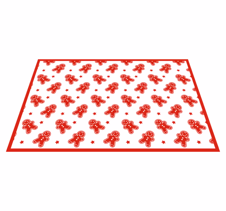 Tischset weihnachten mit lebkuchenfiguren muster - TenStickers
