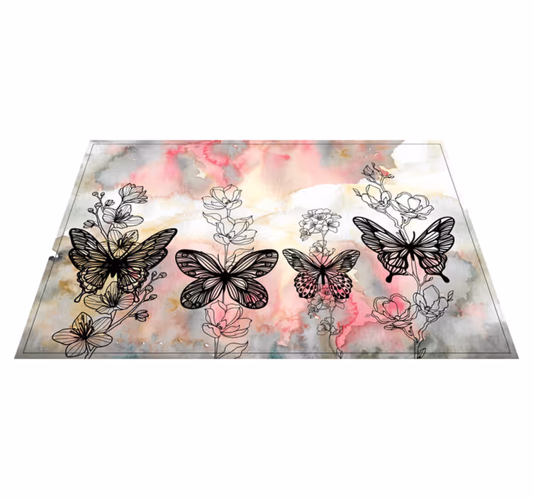 Tischset florale schmetterlingsakzente - TenStickers