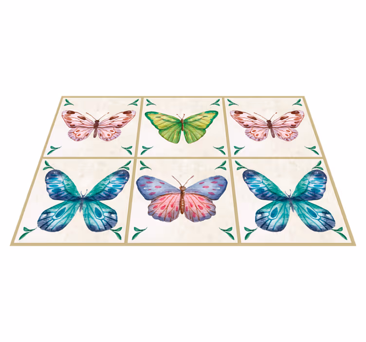 Tischsets originell mit lebendiger schmetterlingskomposition - TenStickers