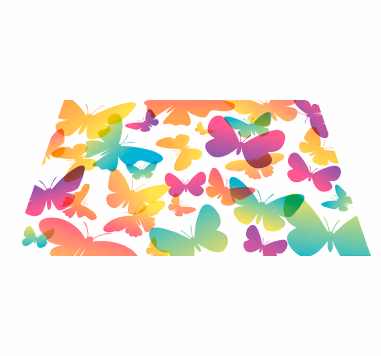 Tischset Schmetterling Regenbogen - TenStickers