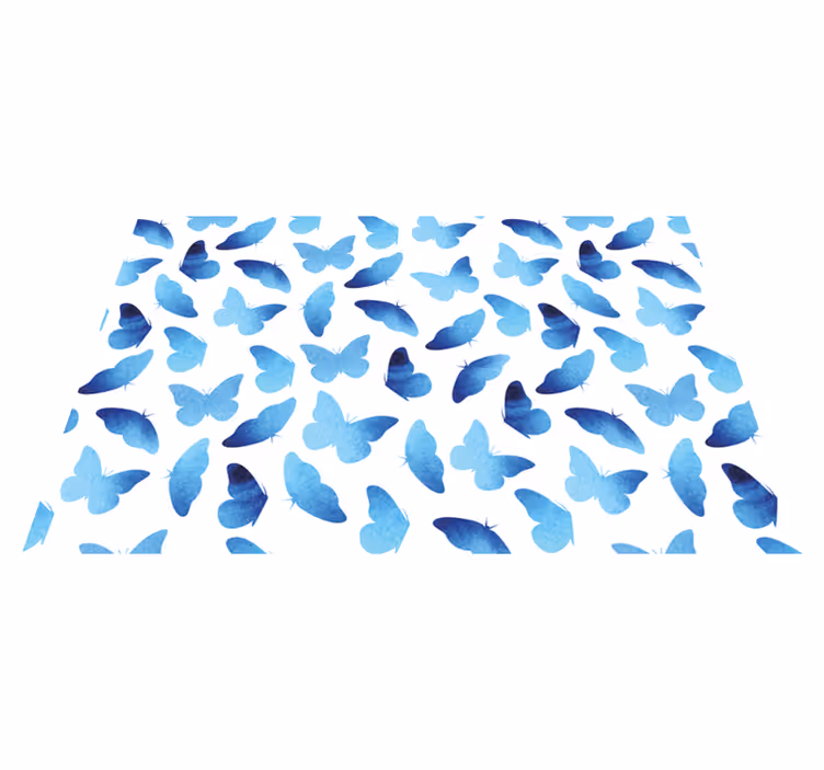 Tischsets originell mit blauem schmetterlingsmuster - TenStickers