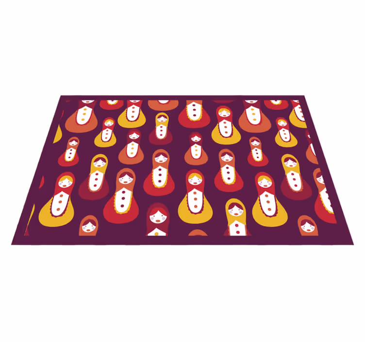 Tischsets originell mit buntem matroschka-muster - TenStickers