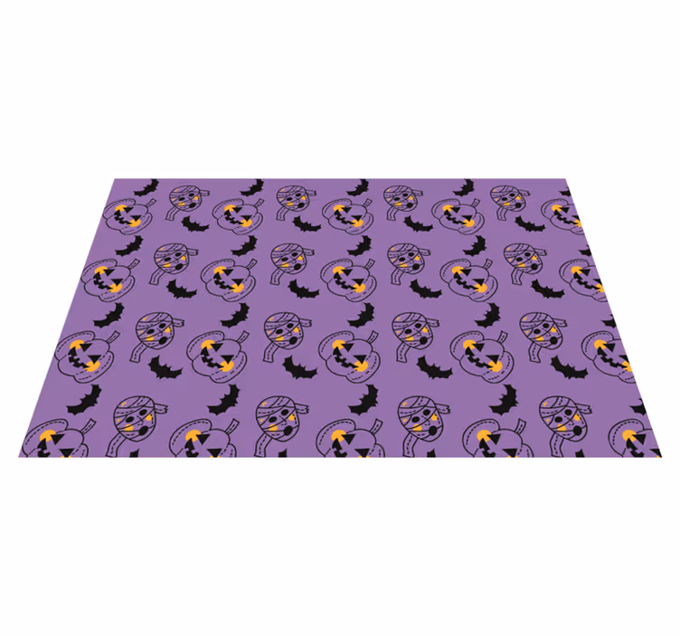Tischset halloween mit verspielten kürbismustern - TenStickers