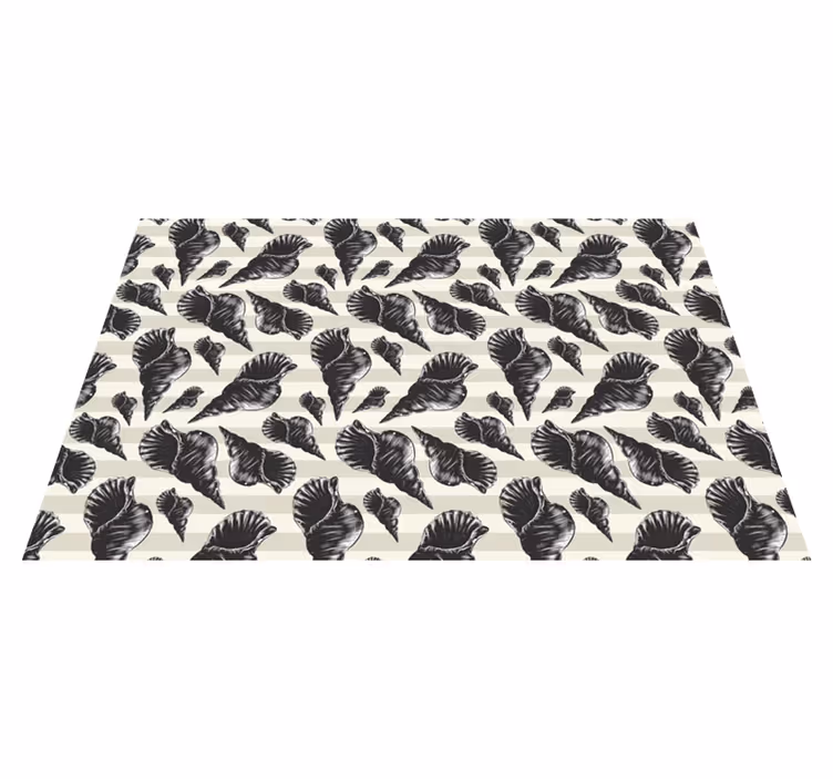 Tischset modern elegante muschelmotive - TenStickers
