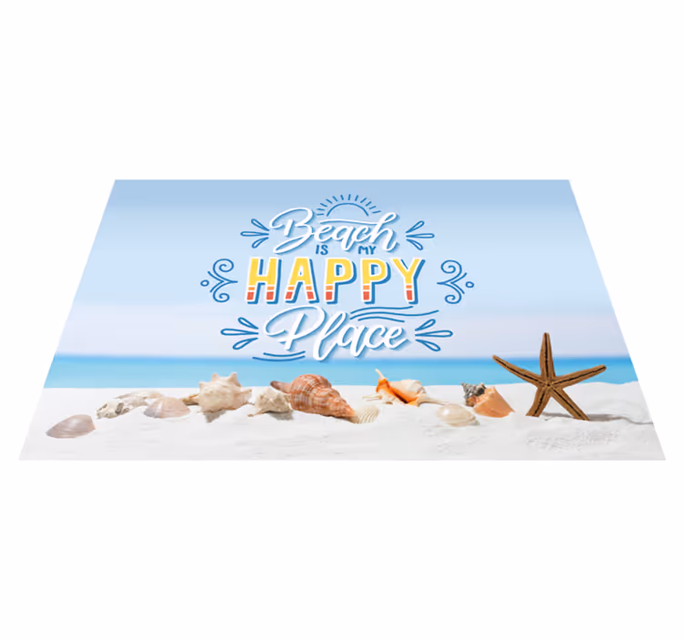 Tischset text strand glücksort - TenStickers