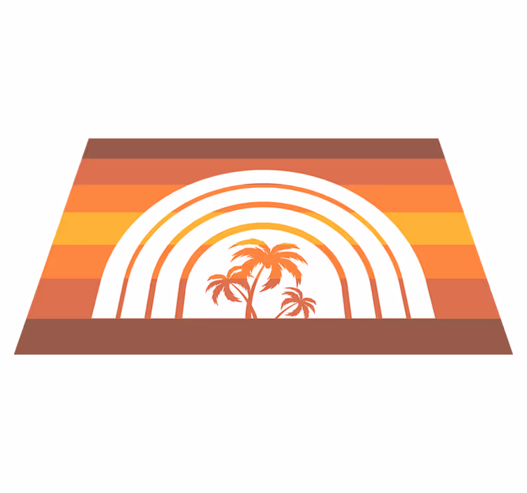 Tischset modern retro sonnenuntergang bögen - TenStickers