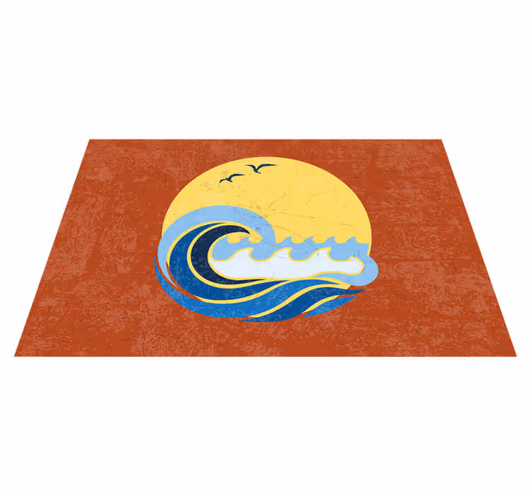 Tischsets originell wellenlandschaft im sonnenuntergang - TenStickers