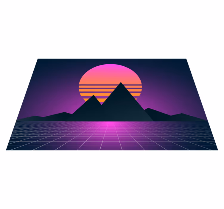 Tischset modern geometrische dämmerungsszenerie - TenStickers