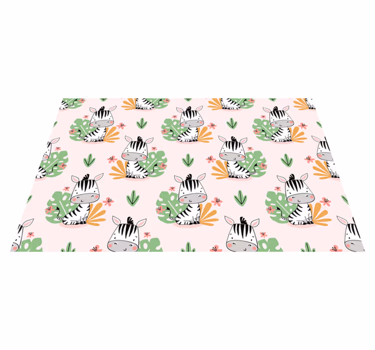Tischset kinder mit süßem zebra-muster - TenStickers