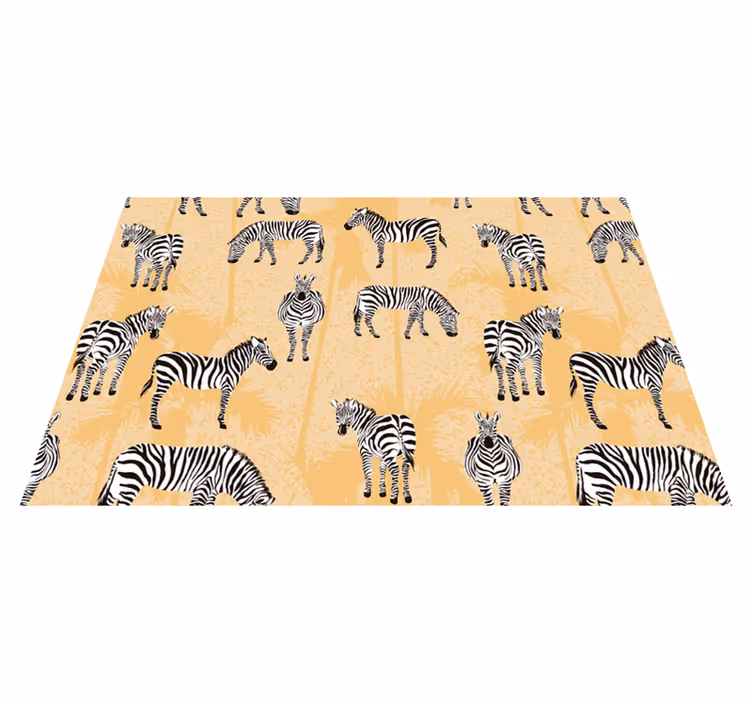 Tischsets originell mit zebra muster overlay - TenStickers