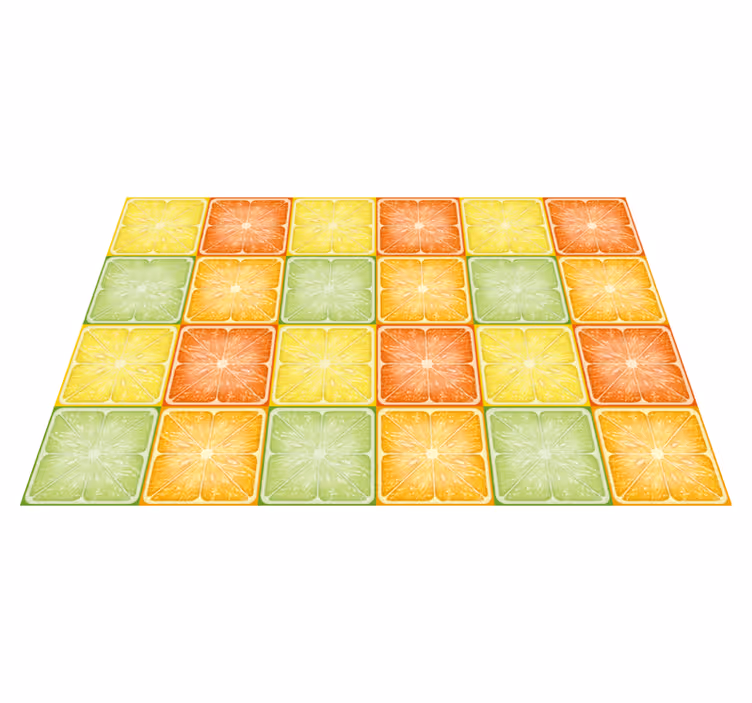 Tischsets originell mit zitrusscheiben-muster - TenStickers