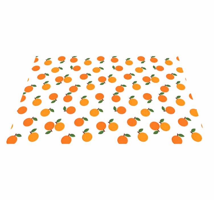 Tischsets originell mit orangem fruchtmuster - TenStickers