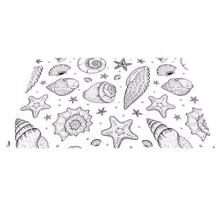 Tischset mit muschel-motiv - TenStickers