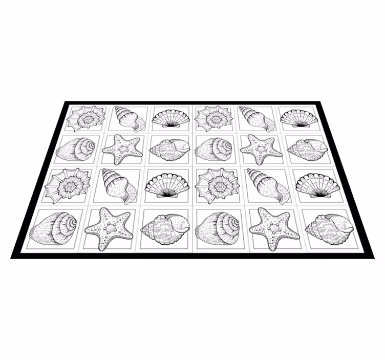 Tischsets originell muschelmuster motiv - TenStickers