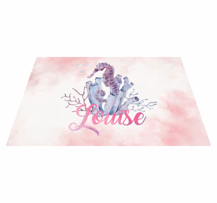Tischsets originell seepferdchen und korallen - TenStickers