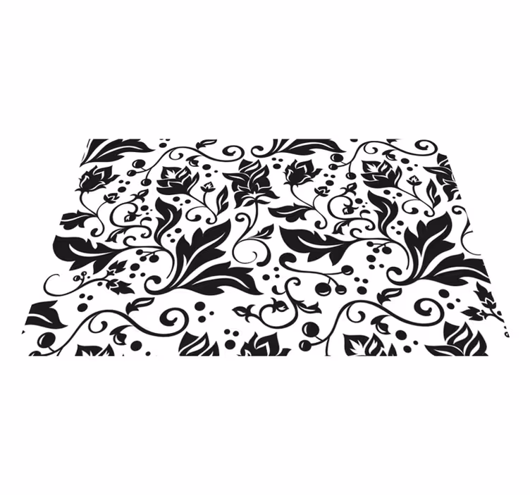 Tischset mit floralem schwarzen muster - TenStickers