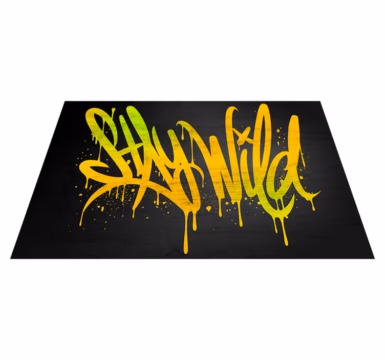 Tischset text bleib wild schriftzug - TenStickers