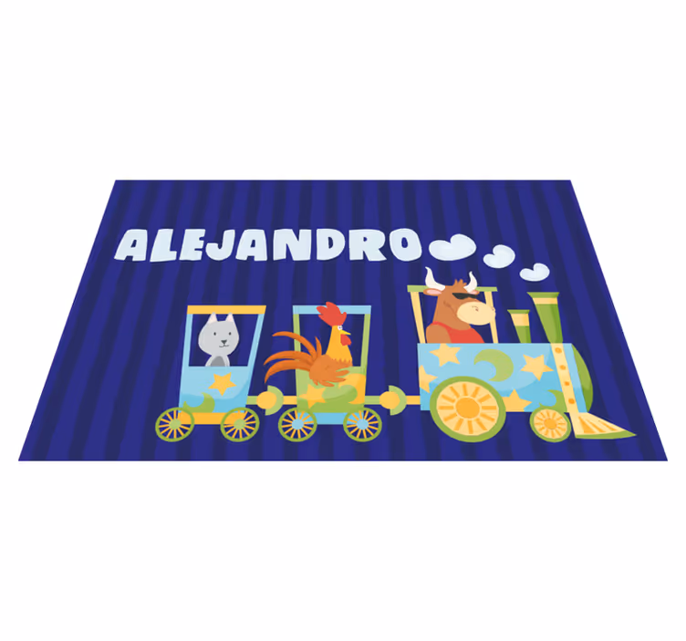 Tischset kinder bunte zugtiere - TenStickers
