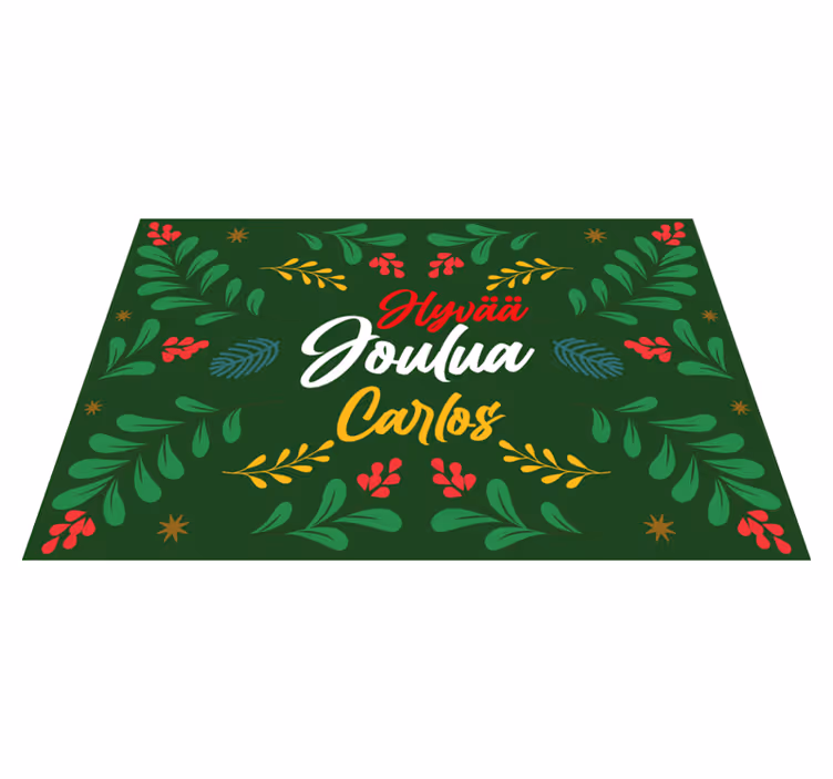 Tischset weihnachten mit festlichem pflanzenmuster - TenStickers