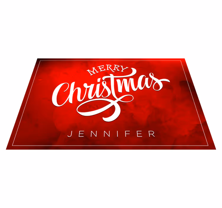 Tischset rot Frohe weihnachten text - TenStickers