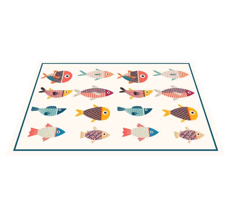 Tischset Kinder Bunter Fisch - TenStickers