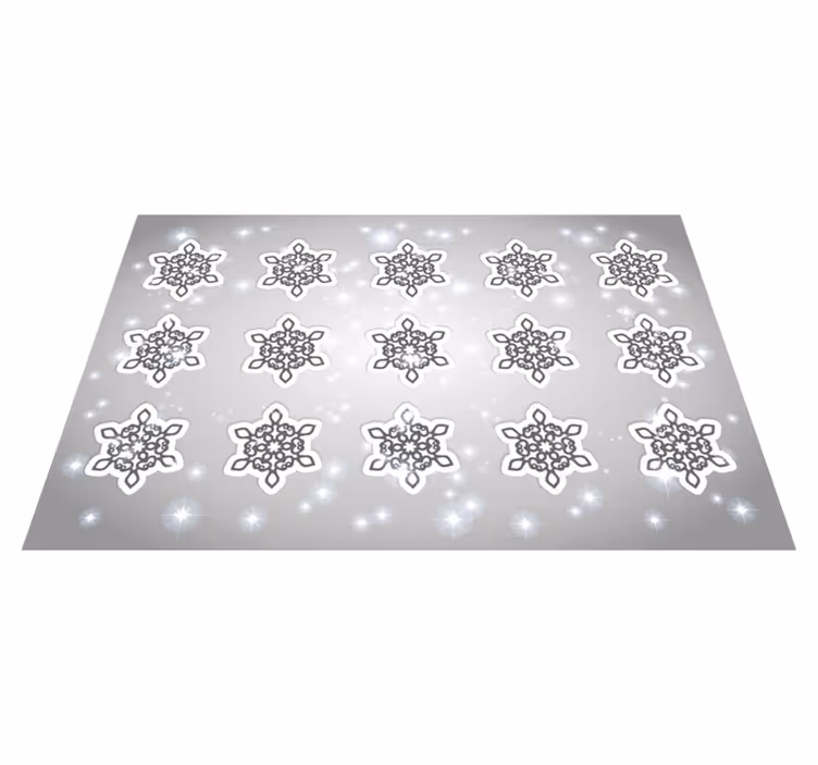 Tischset weihnachten mit schneeflocken-muster - TenStickers