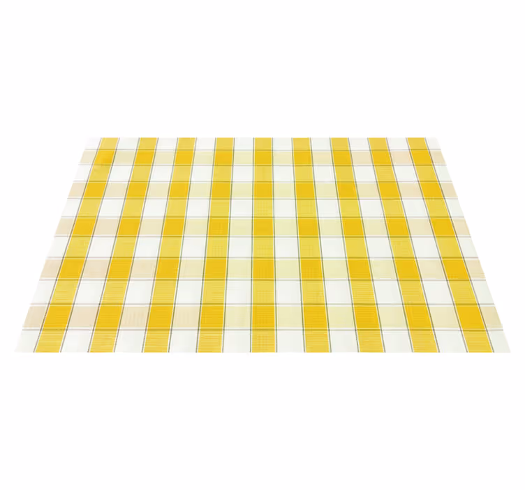 Tischset mit gelbem kariertem muster - TenStickers