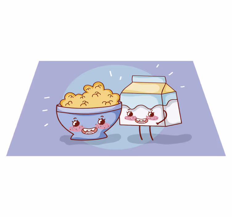 Tischset kinder glückliche snack begleiter - TenStickers