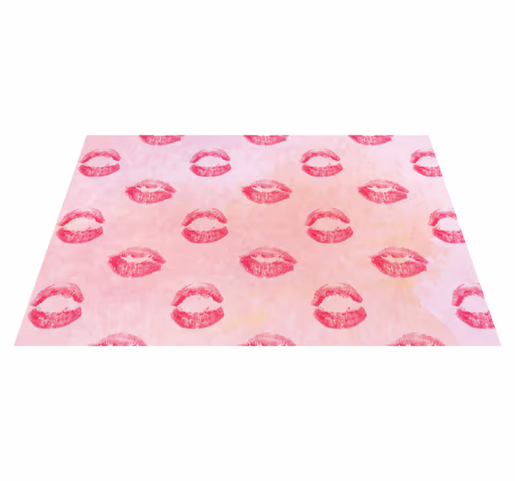 Tischsets originell mit kussmund-muster - TenStickers