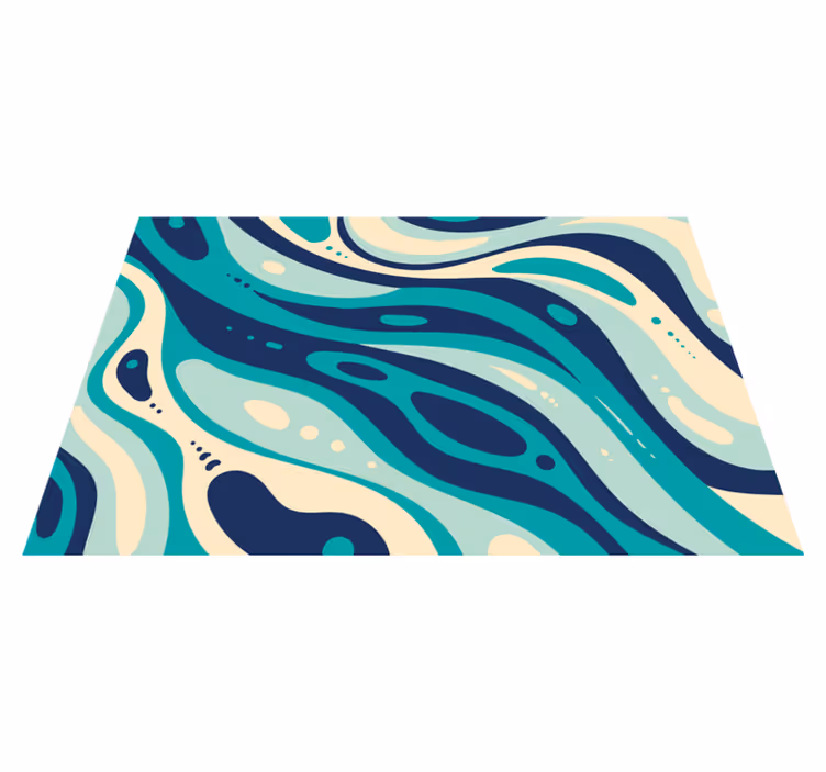 Tischset mit wellenförmigen aqua-mustern - TenStickers