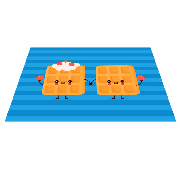 Tischset kinder glückliche waffelfreunde - TenStickers