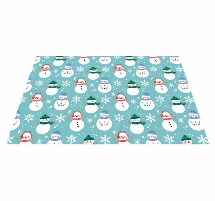 Tischset weihnachten fröhliches schneemann-muster - TenStickers