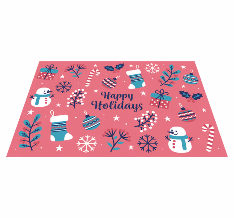 Tischset weihnachten mit verspielten feiertagsmustern - TenStickers